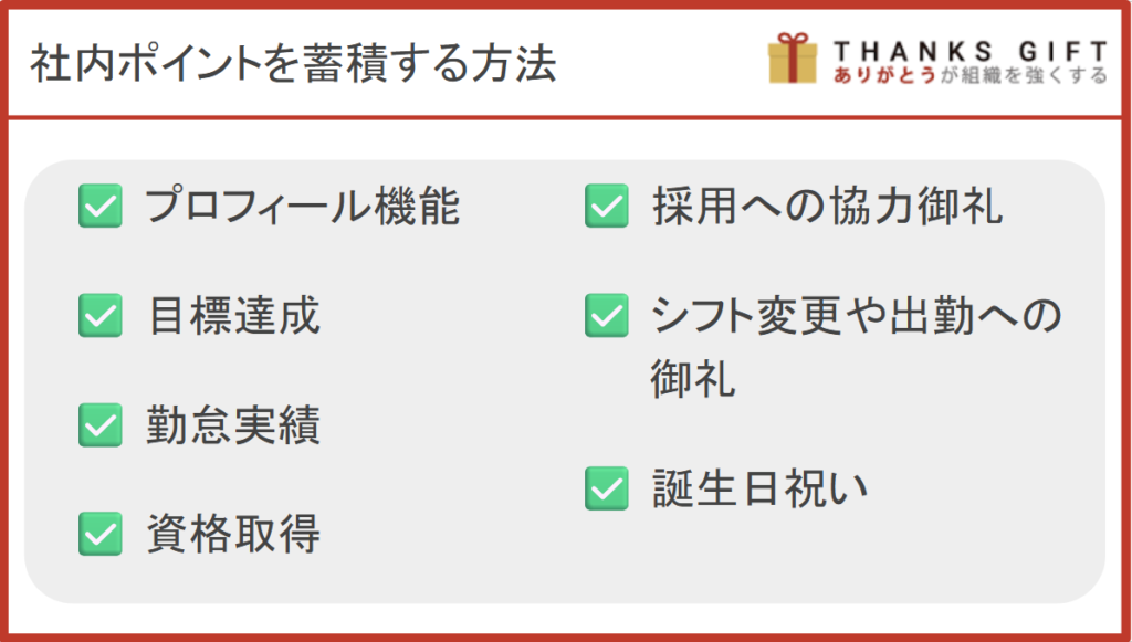 社内ポイントを蓄積する方法