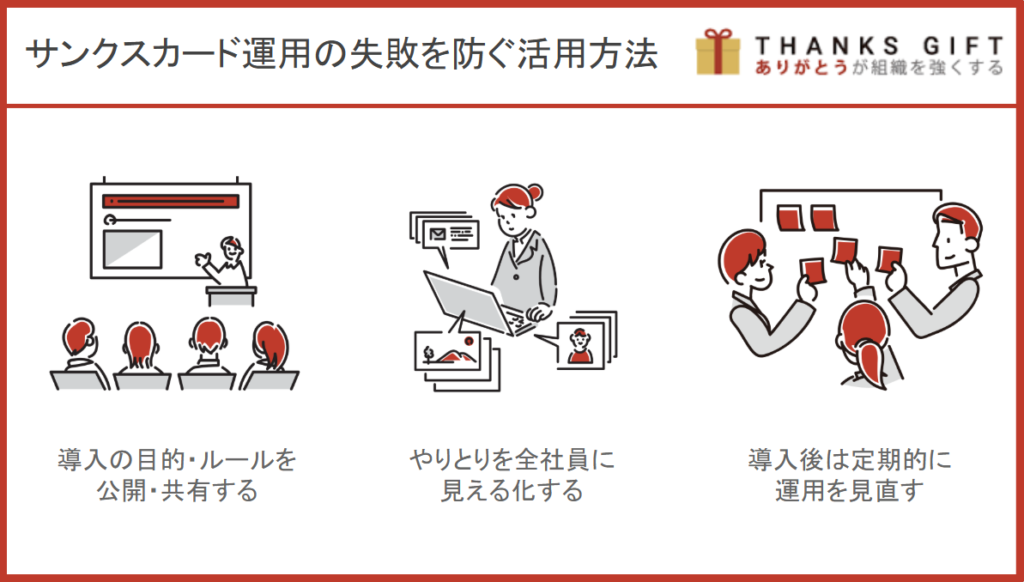 サンクスカードの導入や運用を失敗させないための活用方法