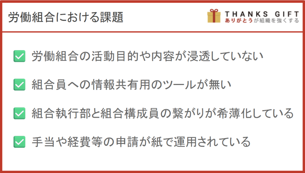労働組合における課題