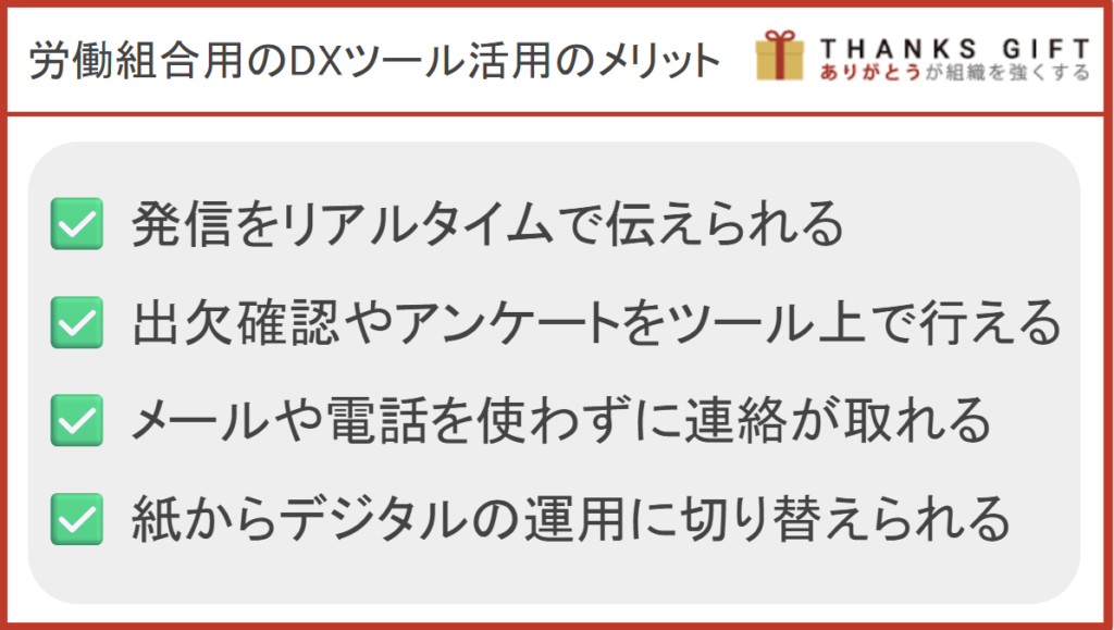 労働組合用のDXツール活用のメリット